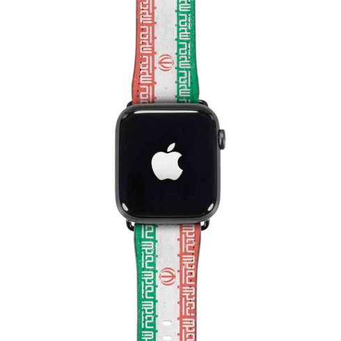 Iran Flag Distressed Apple Watch Band 38-40mm